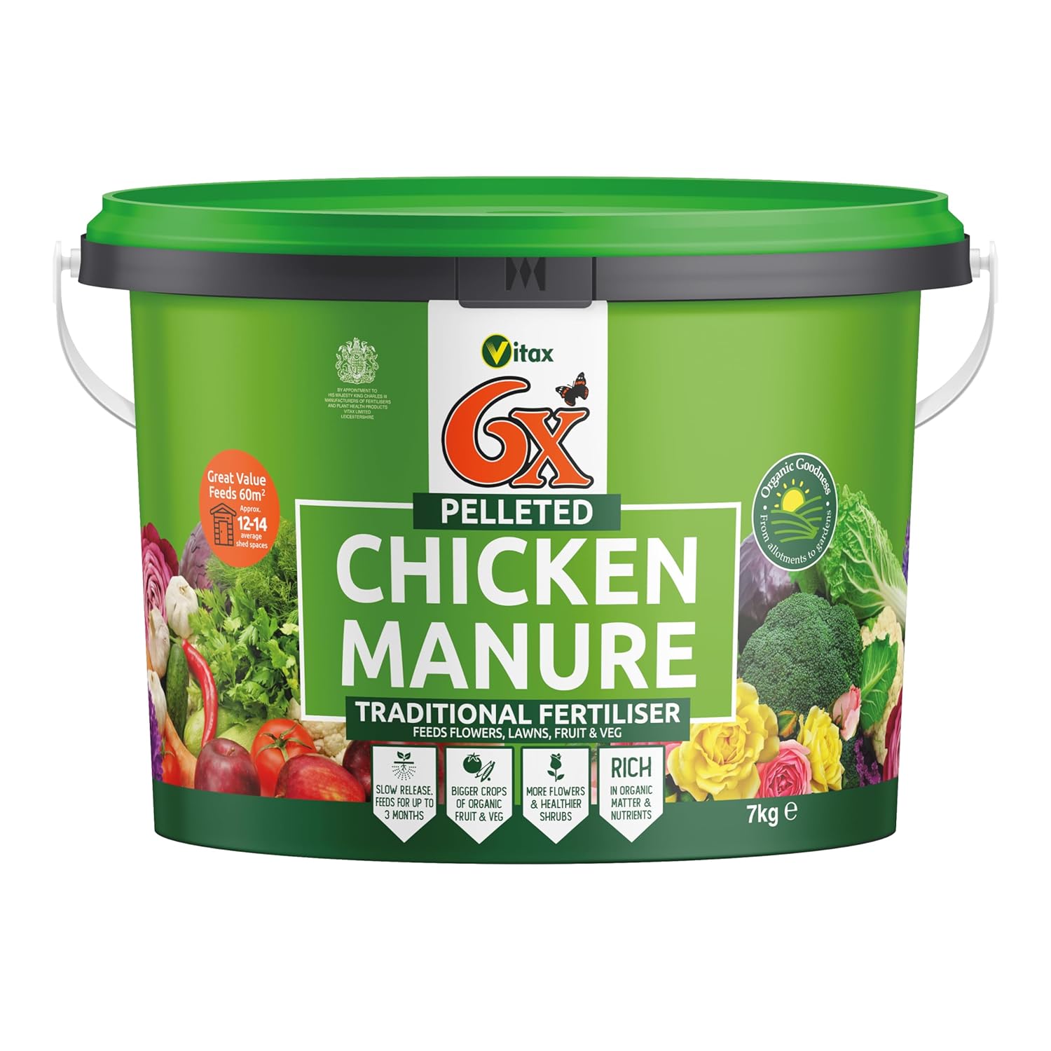 6X Natural Pelleted Chicken Fertiliser