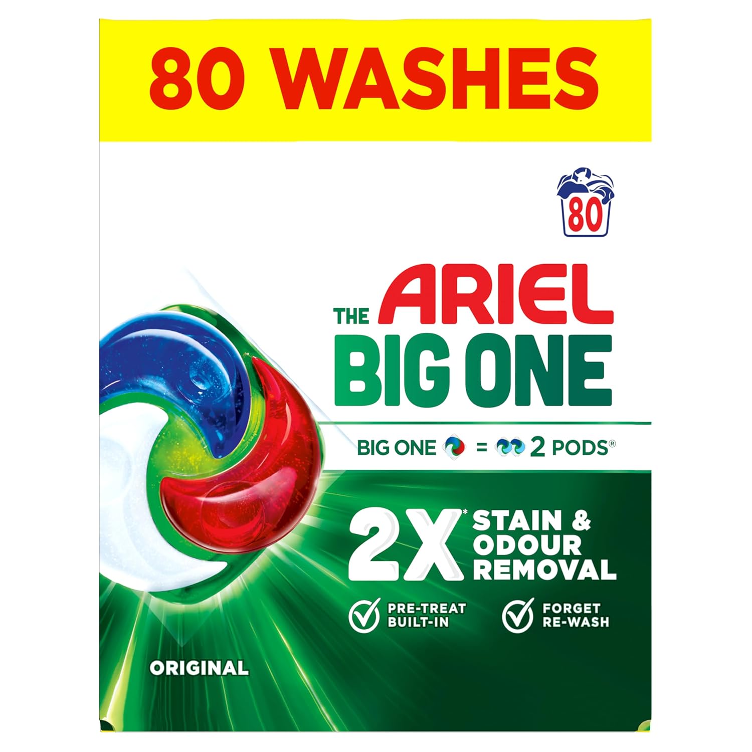 Ariel Laundry pods The BIG ONE 80 Pods by Shop4Less NEW
