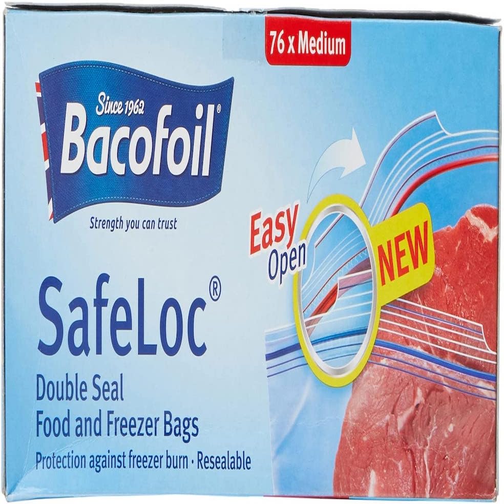 BacoFoil Safeloc Food and Freezer Medium Bags