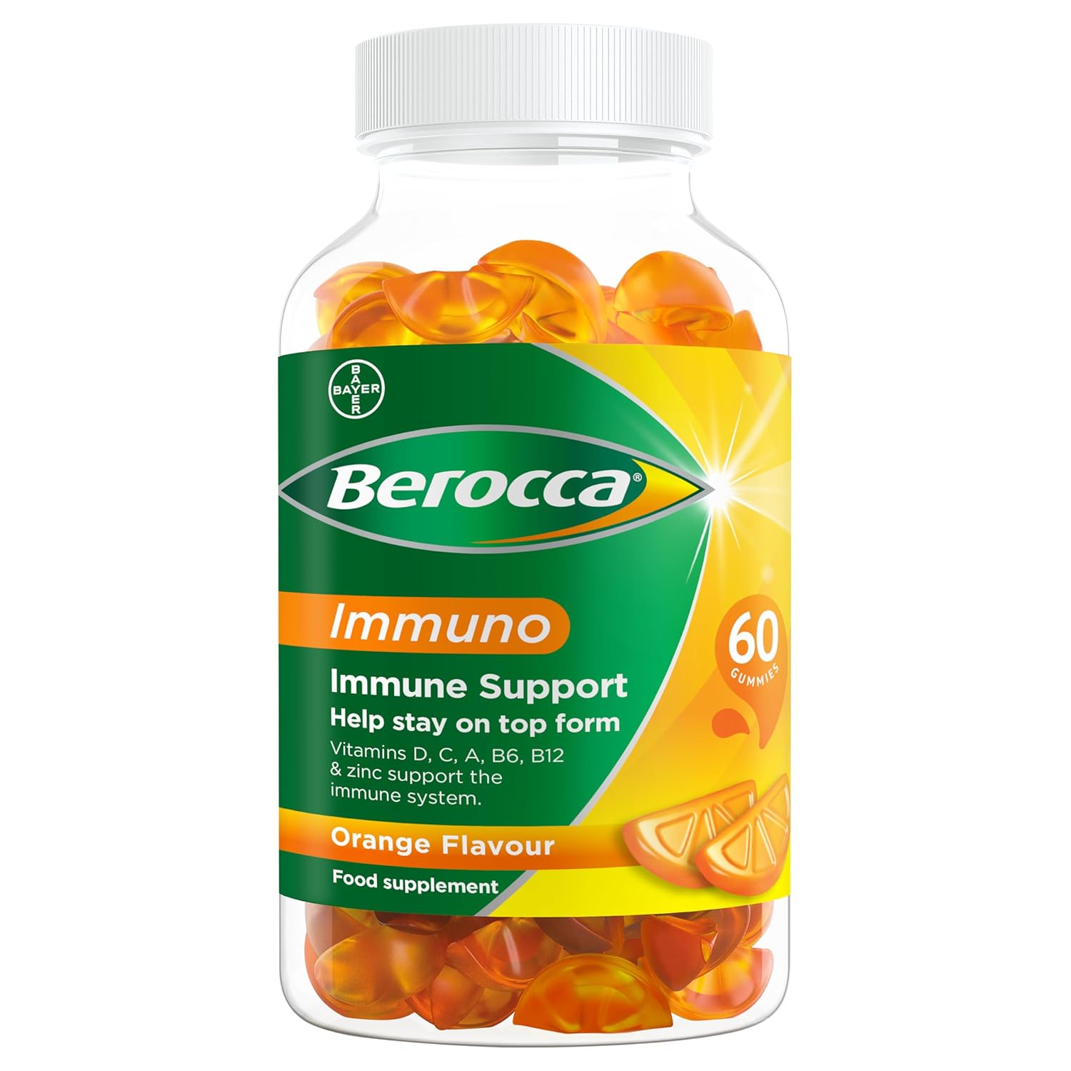 Berocca Immuno Multivitamin Gummies - Immune System Support Including Vitamin D
