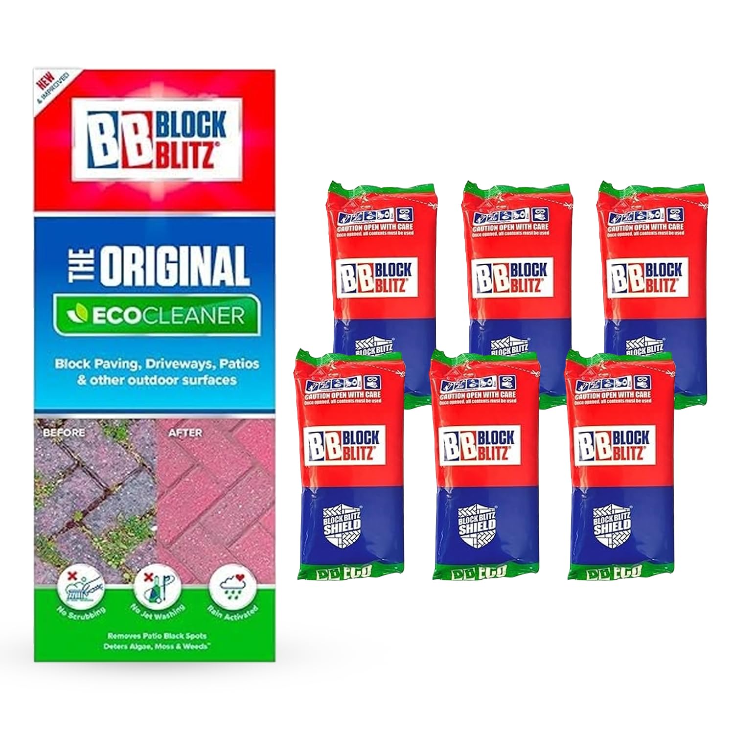 Block Blitz Block Paving Eco Cleaner. Removes and Prevents Algae