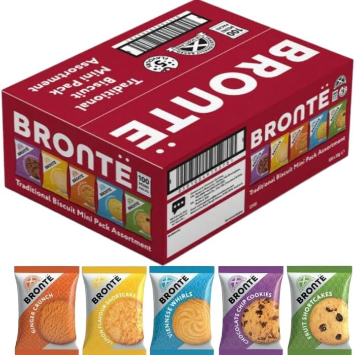 Brontë Biscuits 100 Mini Packs Variety Box (20 Packs of Five Different Flavours