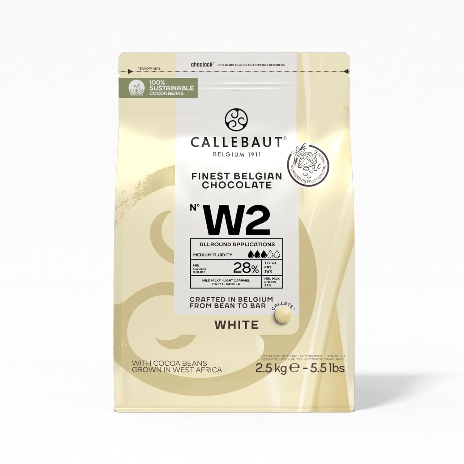 Callebaut Select White W2 Chocolate Callets 2.5 kg