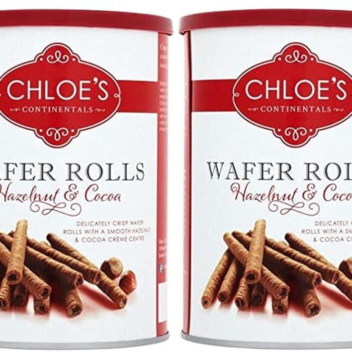 Chloe's Hazelnut & Cocoa Wafer Rolls - Pack of 2 X 400G