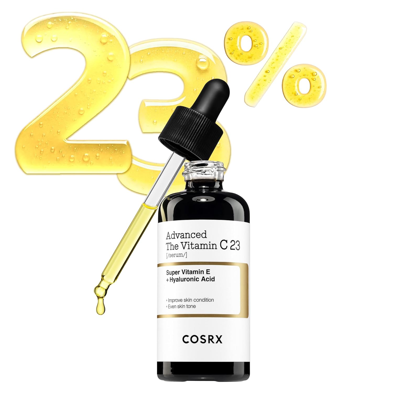 COSRX Advanced Pure Vitamin C 23 Serum 20 ml (Renewal Edition) Korean Vitamin C Serum with Vitamin E & Glutathione for Fine Lines
