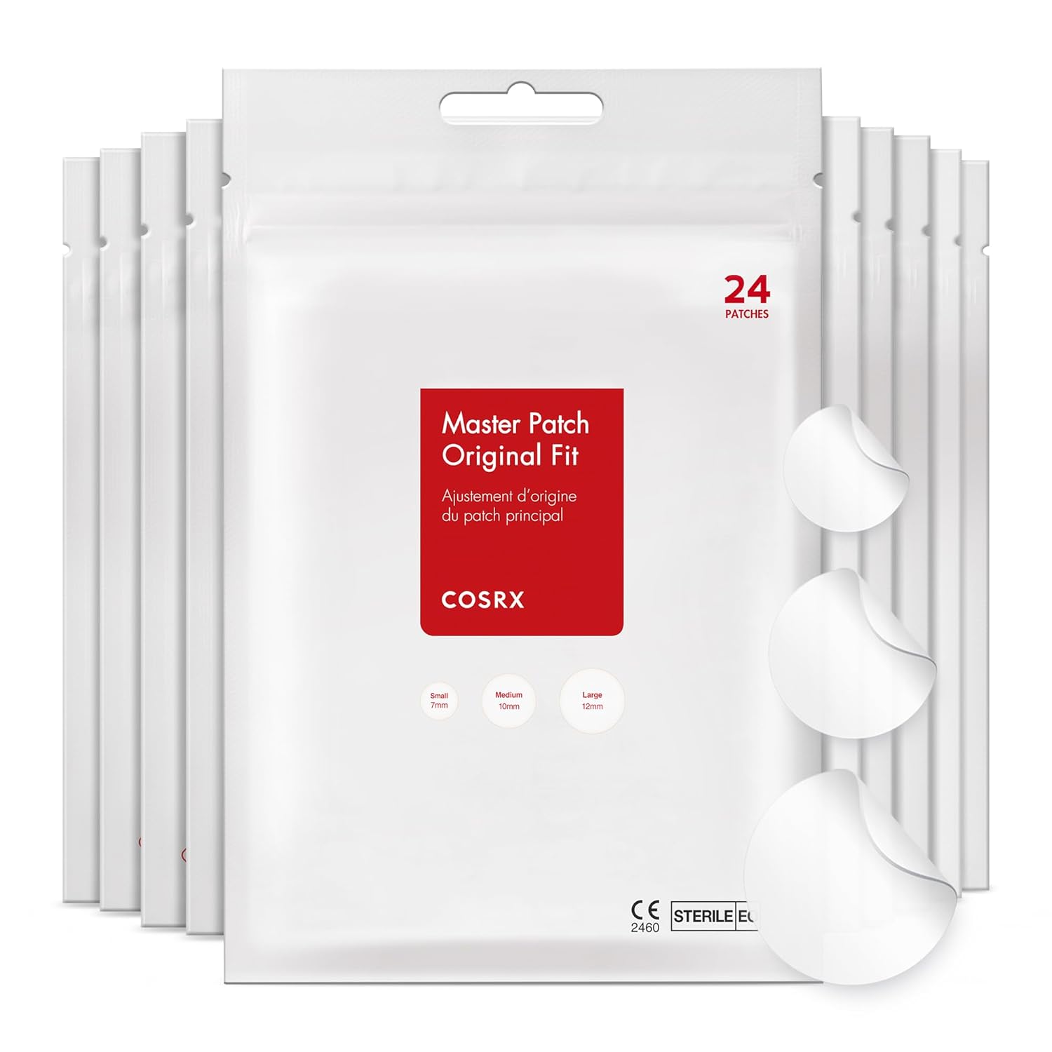 COSRX Master Patch Original Fit (240 Count) Absorbing Hydrocolloid Spot Treatment Pimple Spot Stickers