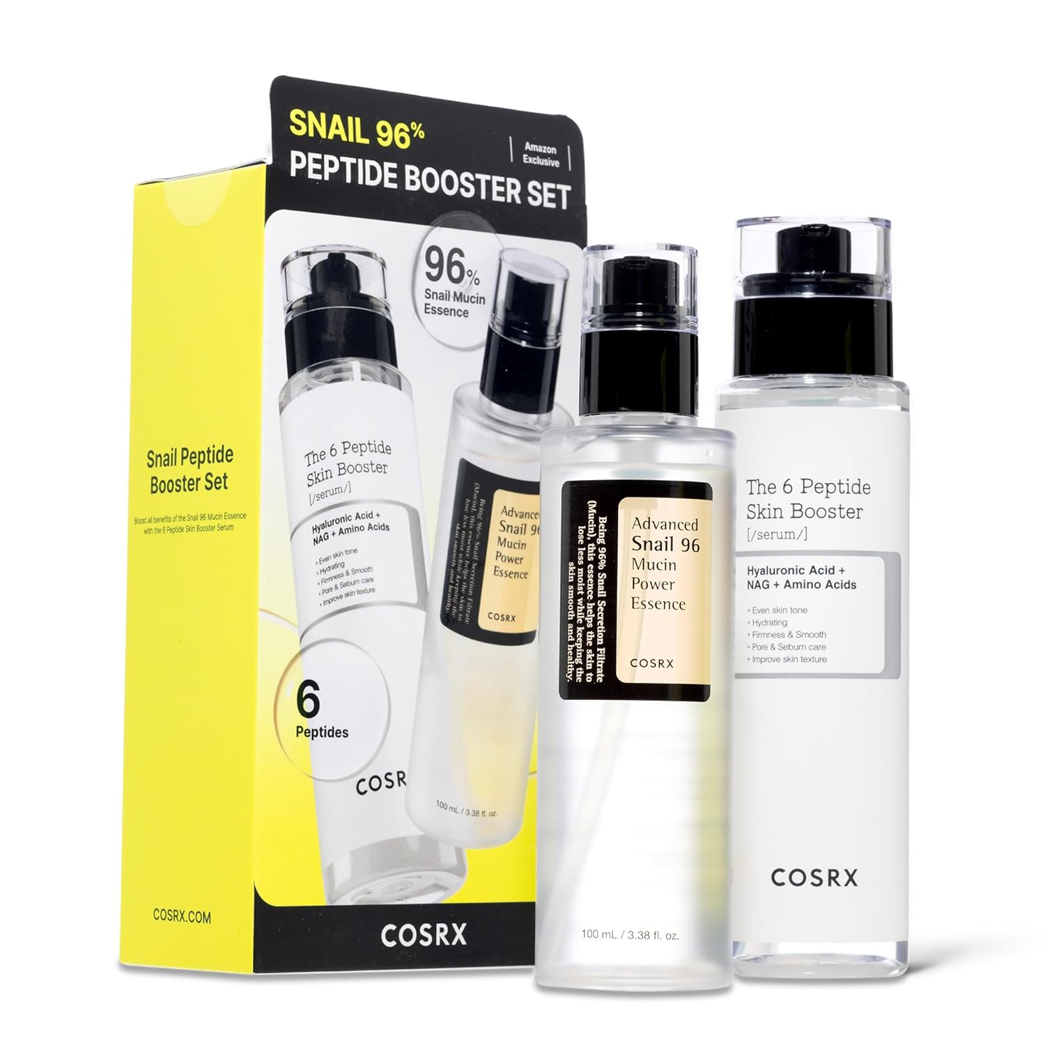 COSRX Snail Mucin 96% Peptide Booster Set - Amazon Exclusive - Korean Skin Care