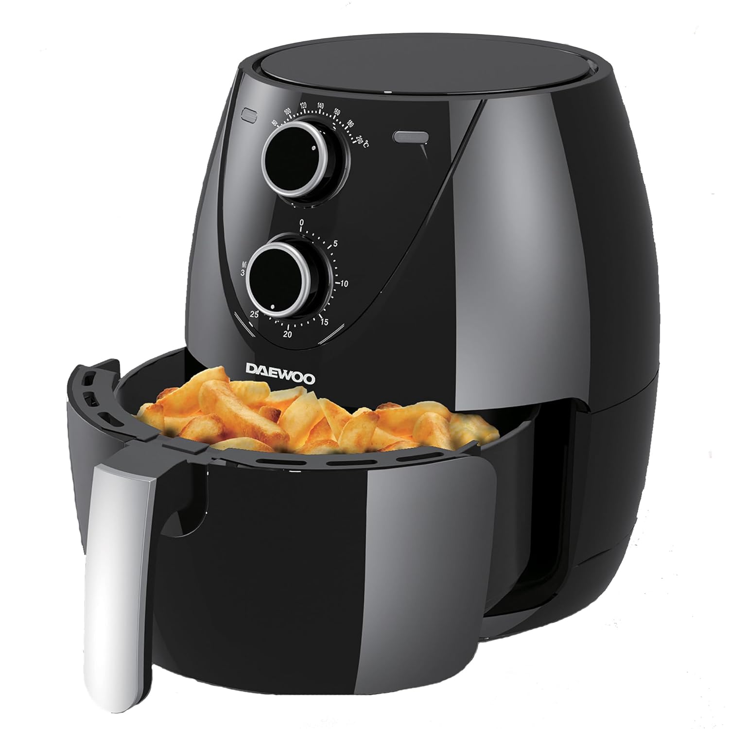 Daewoo 4L Manual Air Fryer – Family Size Oil-Free Air Fryer with 80-200°C Temperature Control
