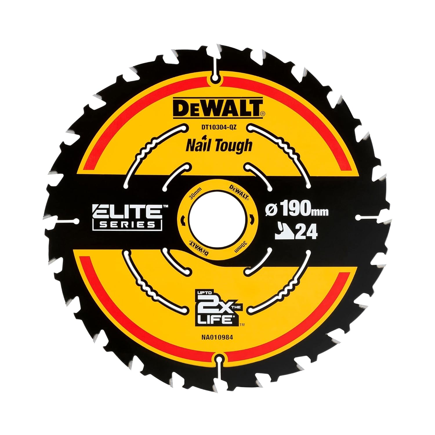 DEWALT DT10304-QZ 190mm x 30mm 24T Extreme Framing Circular Saw Blade – Corded Use