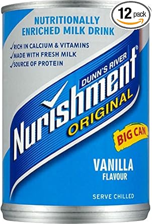 Dunns River Nurishment Original Big Can Vanilla Flavour 12 x 400gram