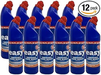 Easy Original Thick Bleach - Powerful 99.9% Bacteria Killer - Removes Stains & Destroys Odors - Ultimate Home Disinfectant Solution - Keep Your Home Clean and Hygienic - Pack of...