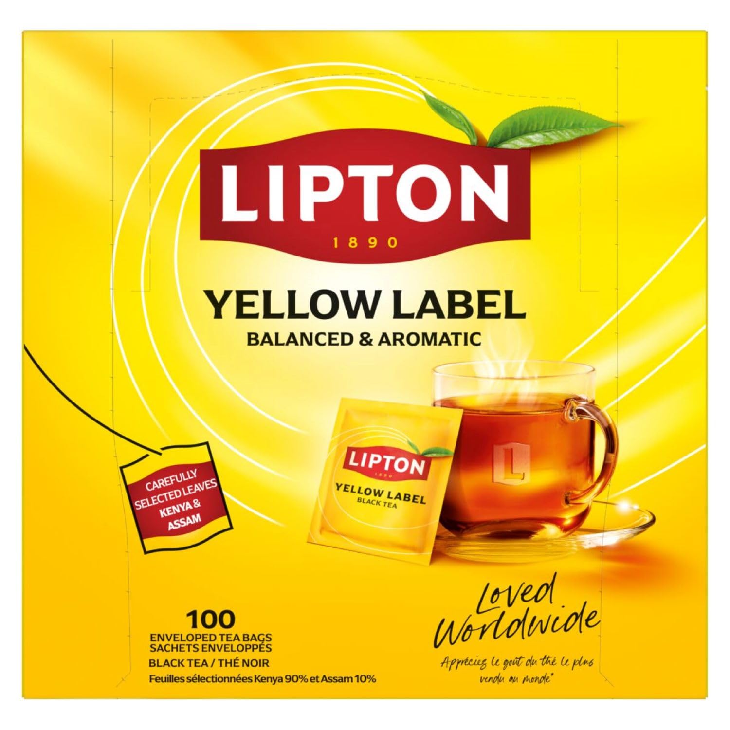Lipton Yellow Label Tea Box of 100 Tea Bags