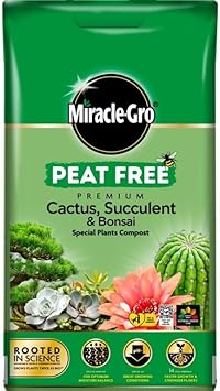 Miracle-Gro Peat Free Cactus/Bonsai Compost - 10L