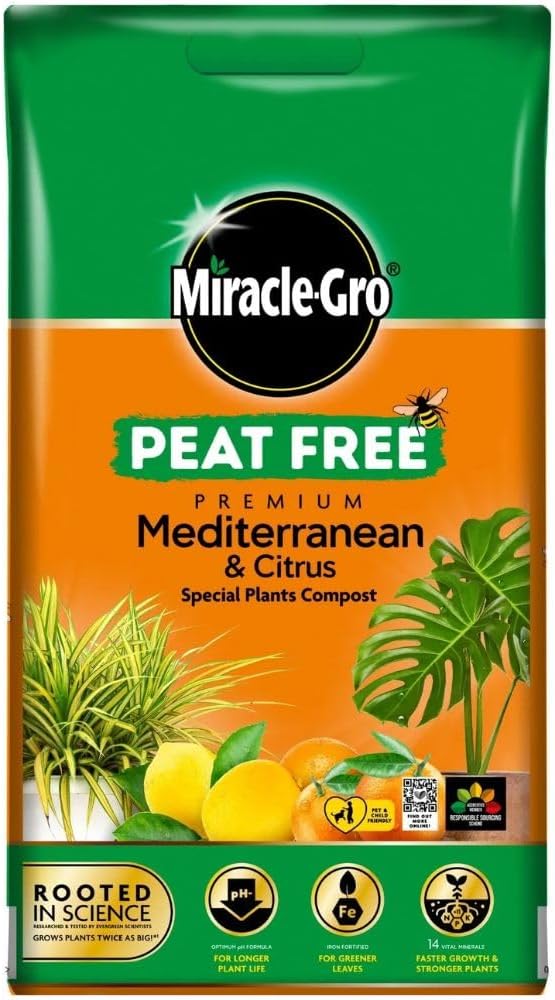 Miracle-Gro Peat-Free Premium Mediterranean & Citrus Plant Compost