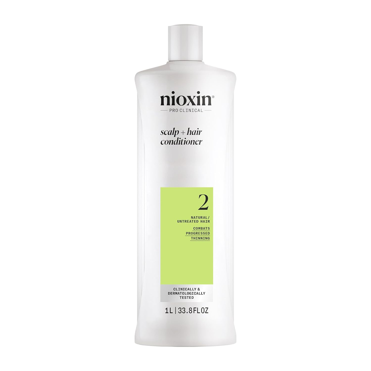Nioxin System 2 - Hair Thickening System For Natural Hair with Progressed Thinning - Biotin & Niacinamide - Shampoo