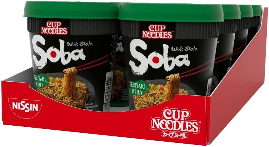 NISSIN Cup Noodles Soba Wok Style Teriyaki Flavoured Instant Noodles