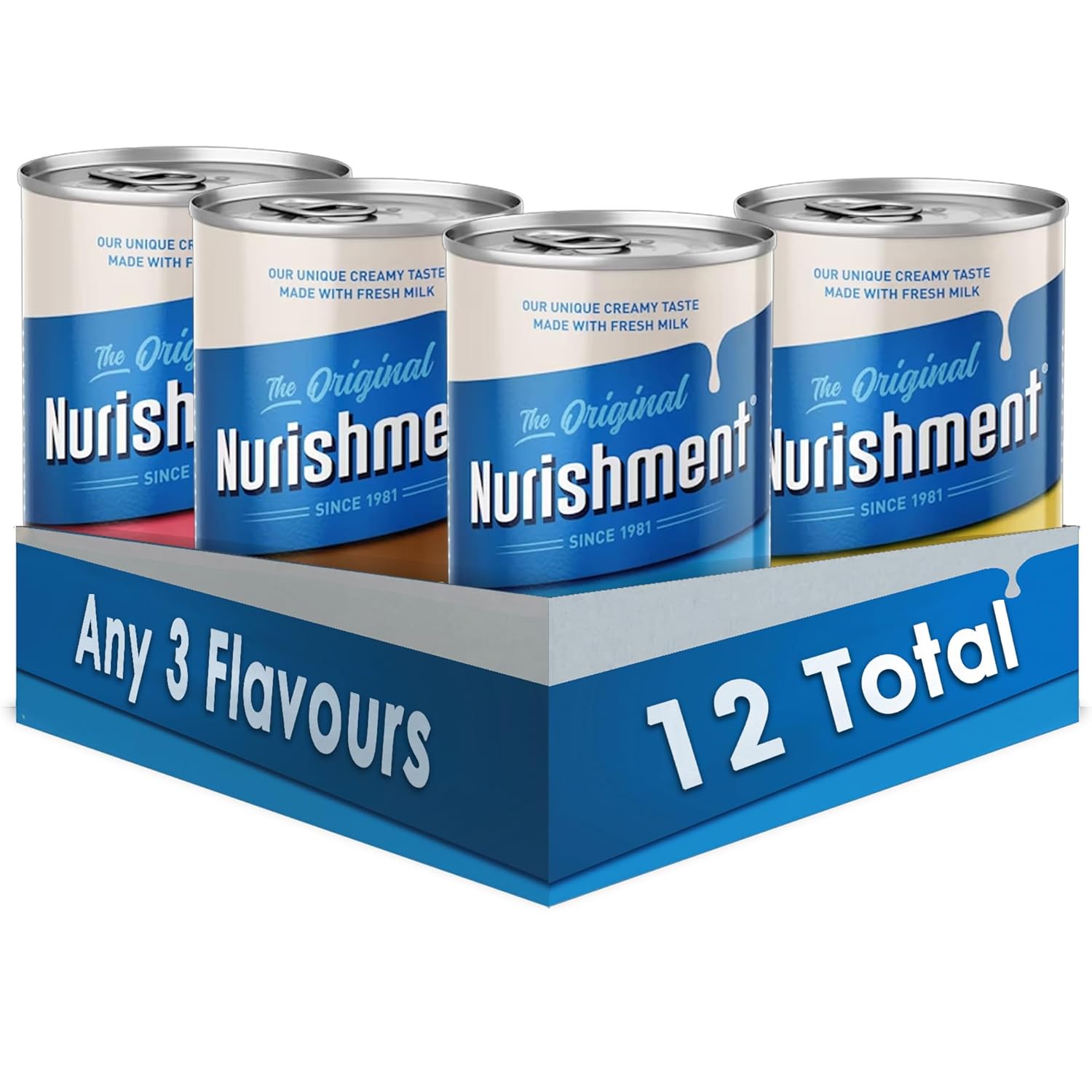 Nurishment High Protein Milk Drink – Custom 12 Pack (3 Flavours
