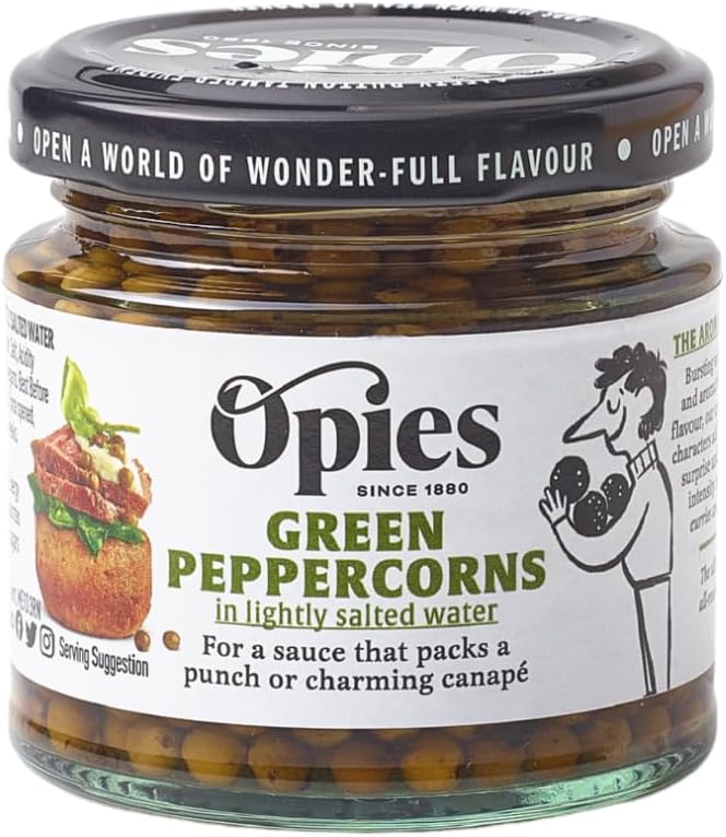 Opies Green Peppercorns in Lightly Salted Water