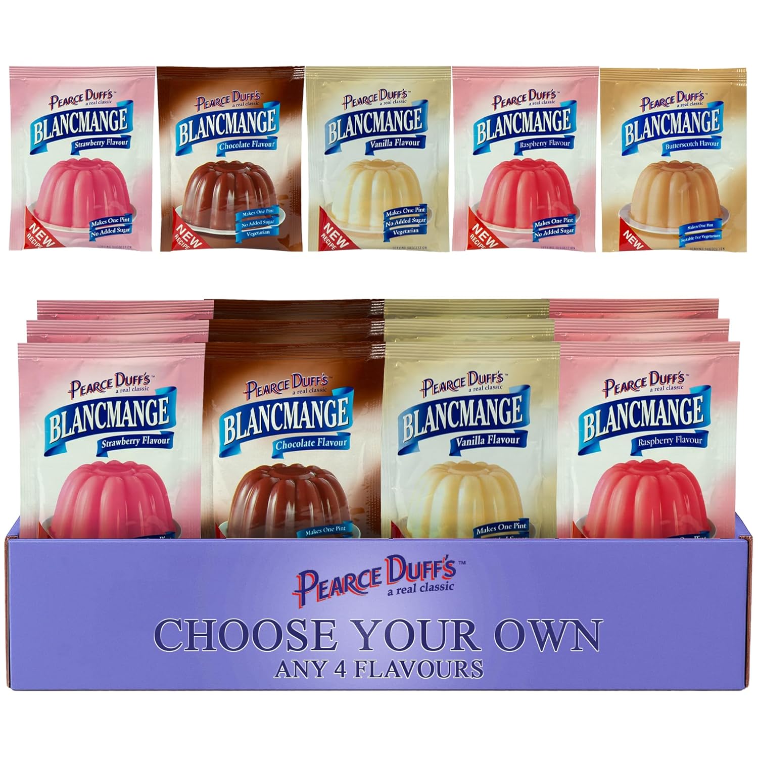 Pearce Duff’s Blancmange Choose Your Own Flavours Custom 12 Pack