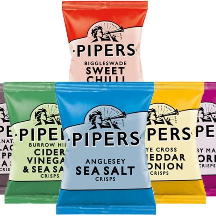 Pipers Crisps Mixed Variety Snack Box (24 x 40g Pack) – Salted