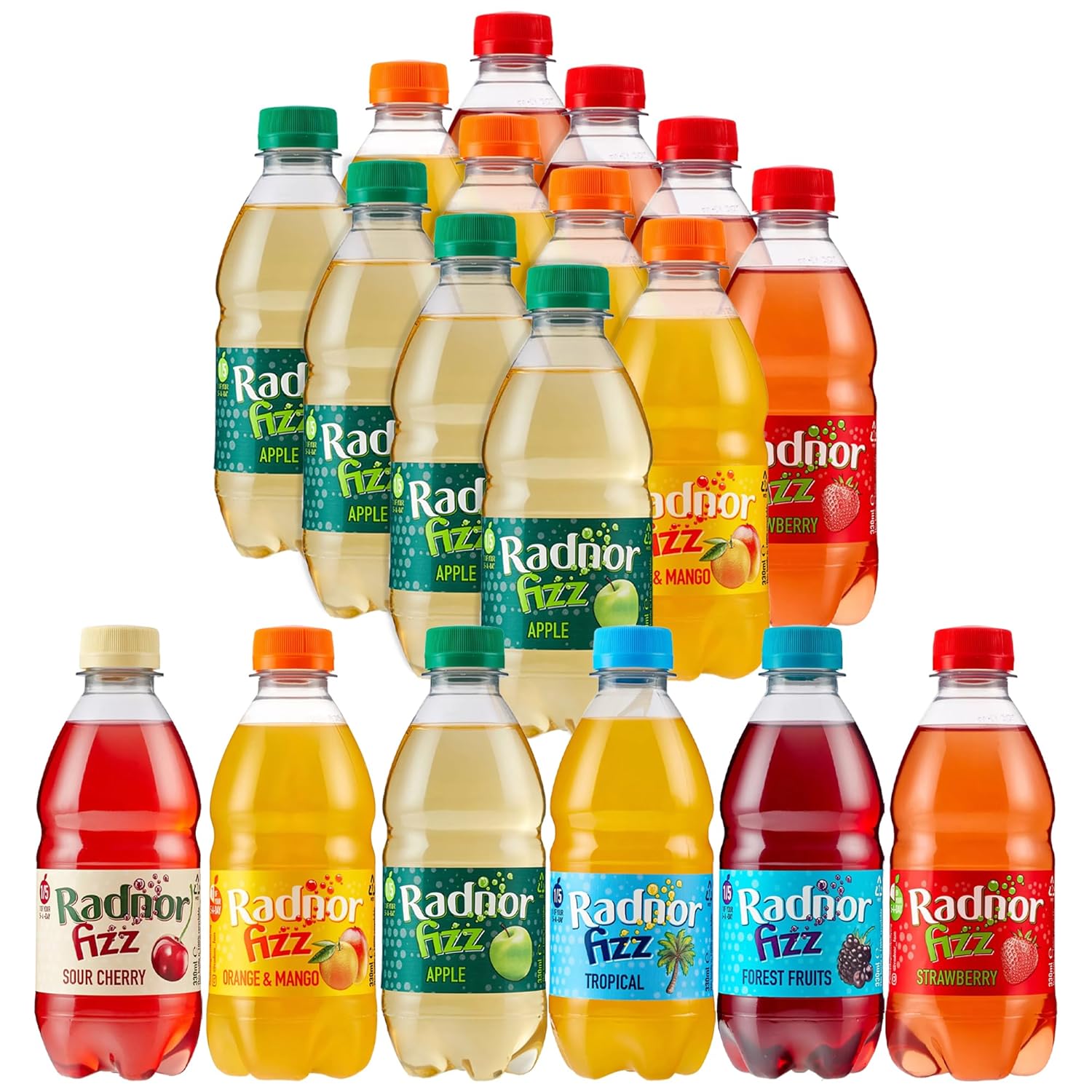 Radnor Fizz Sparkling Fruit Juice 330ml No Added Sugar Choose Your Own - Any 3 flavours
