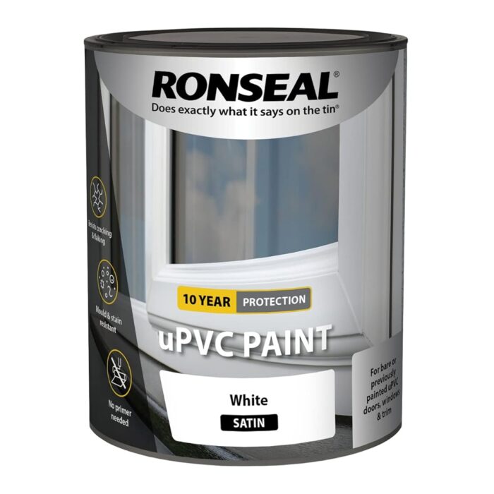 Ronseal uPVC Paint White Satin 750ml