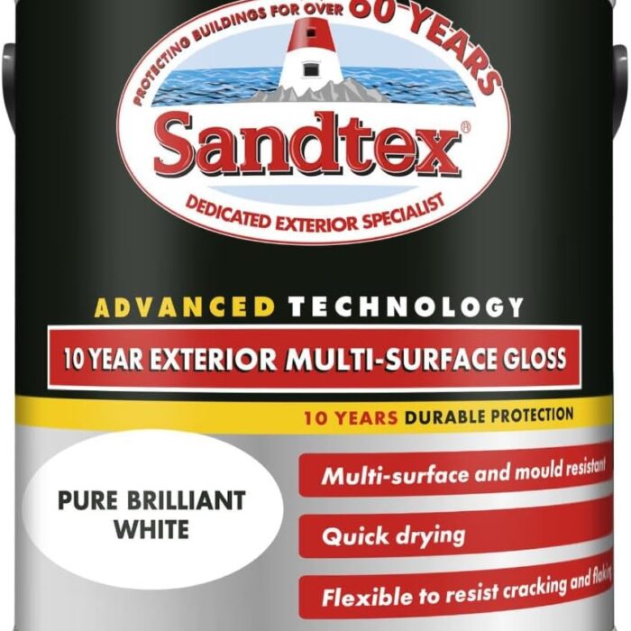 Sandtex 10 Year Exterior Multi-Surface Gloss 750ml Brilliant White