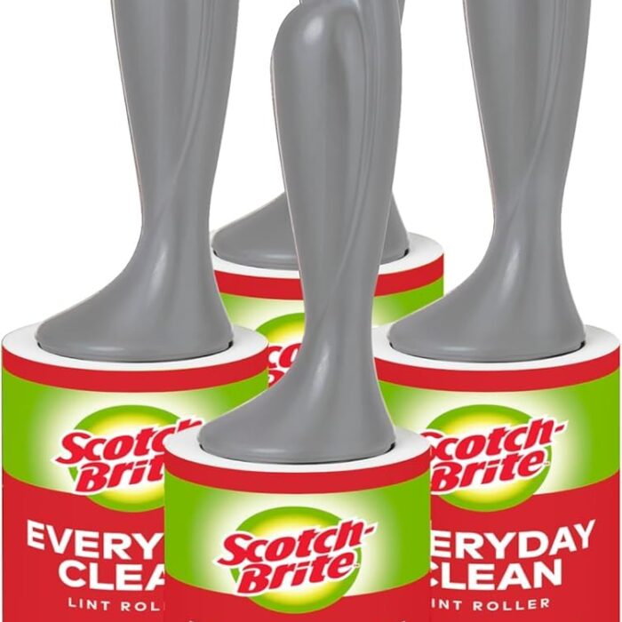 Scotch-Brite Everyday Clean Lint Roller - 4 Rolls (56 Sheets Per Roll