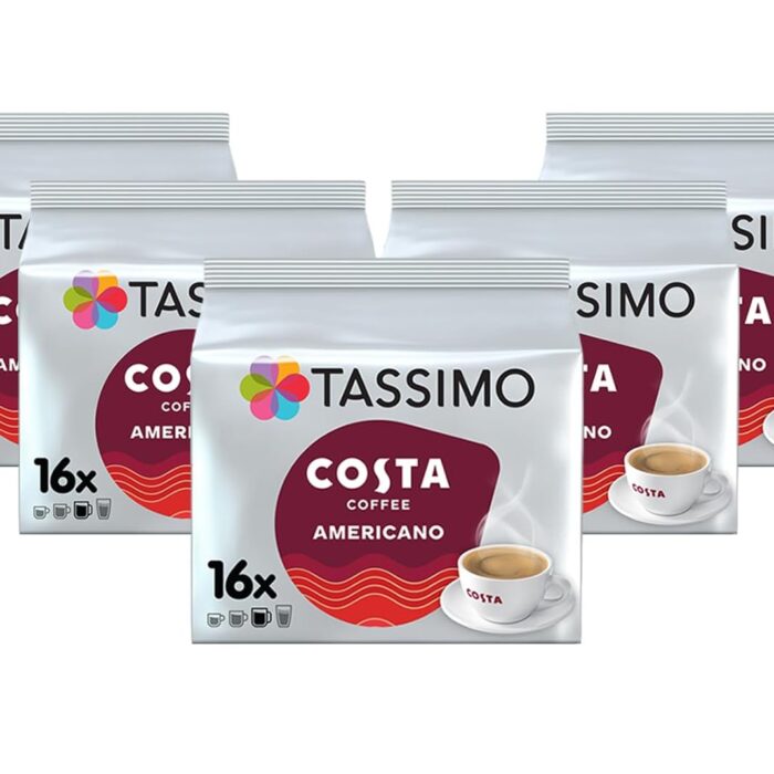 Tassimo Costa Americano Coffee Pods x16 (Pack of 5