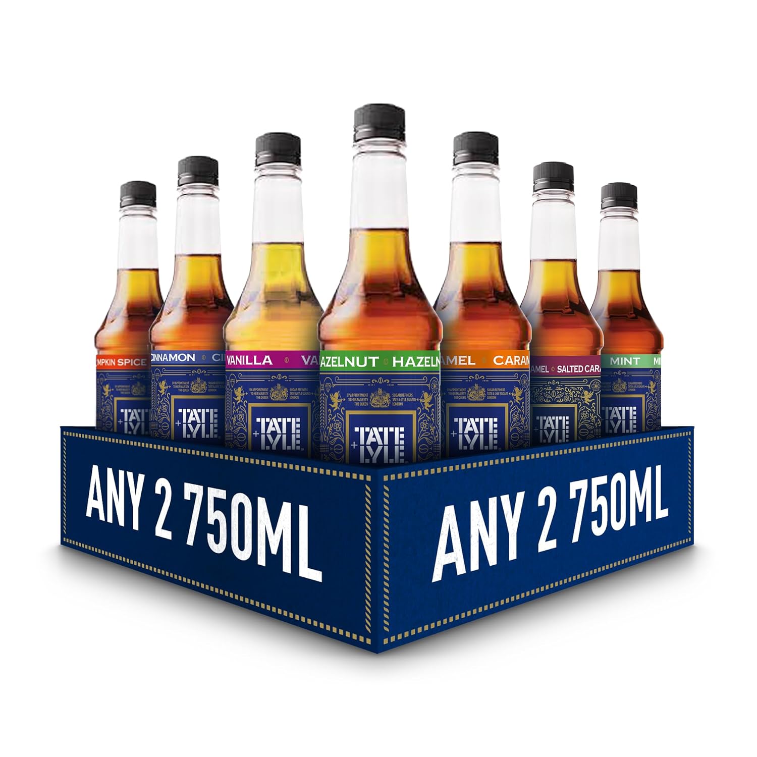 Tate & Lyle - Custom Case Pure Cane Sugar Syrups - Choose your Own - With Pumps Options - Fairtrade