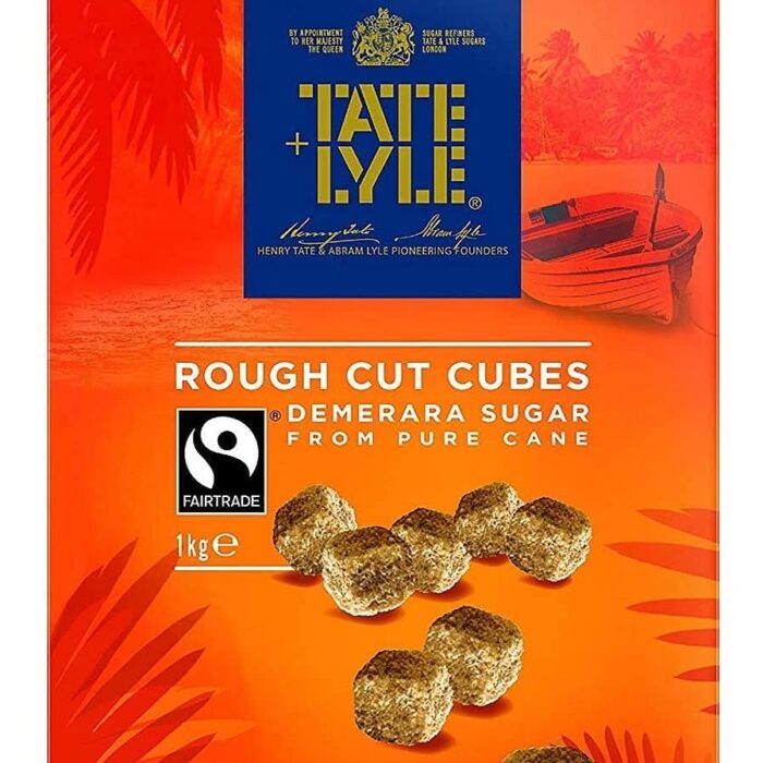 Tate & Lyle Demerara Rough Cut Sugar Cubes 1 kg (Pack of 1)