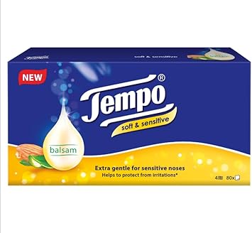 Tempo Balsam Soft & Sensitive Tissues Almond Oil 80's 4ply (12 Pack)