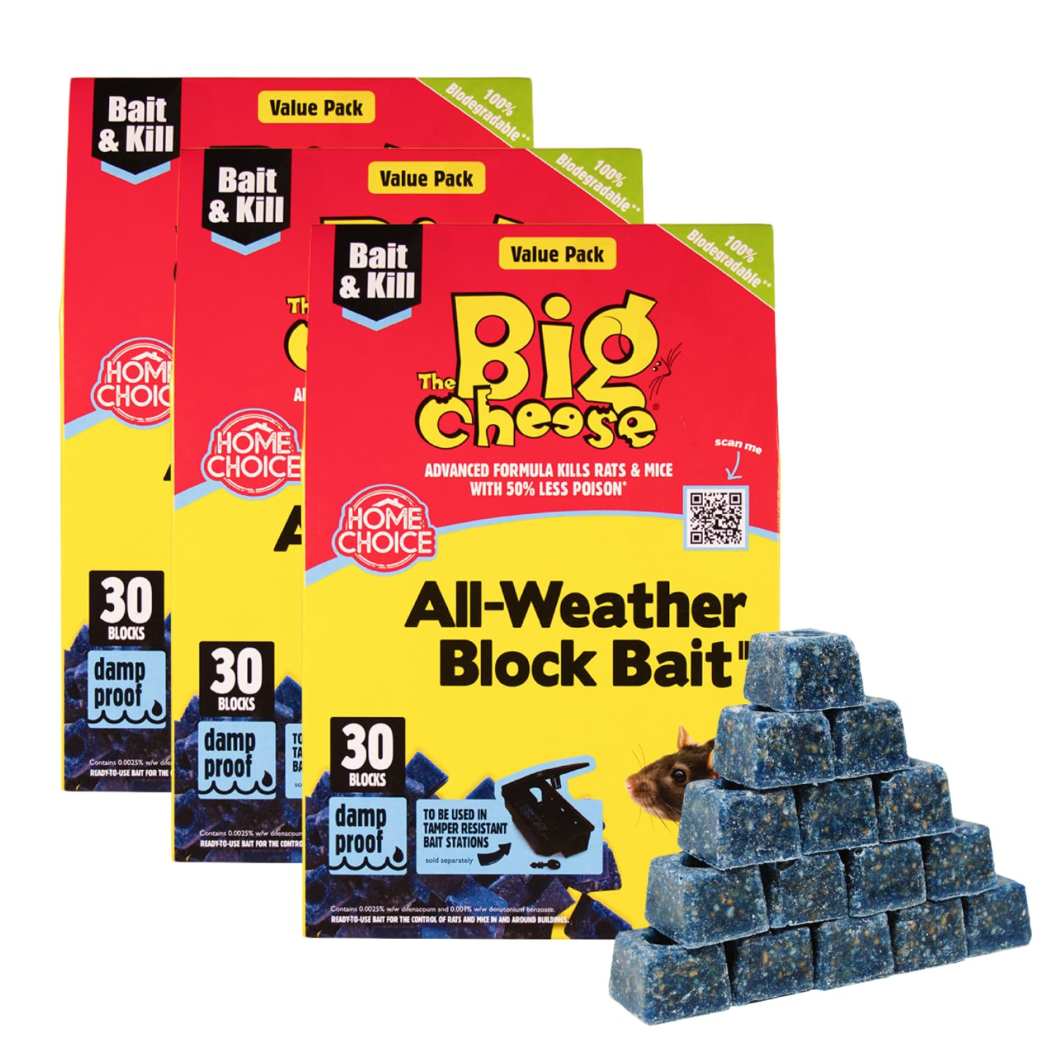 The Big Cheese All-Weather Bait Block Multi Pack x3-30 x 10g