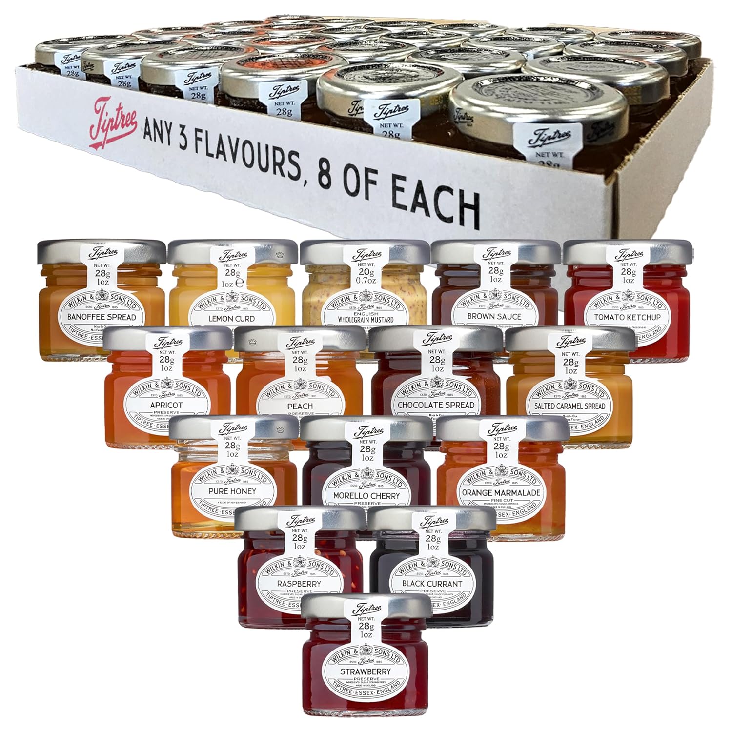 Tiptree 28g Mini Jars Custom Tray Selection