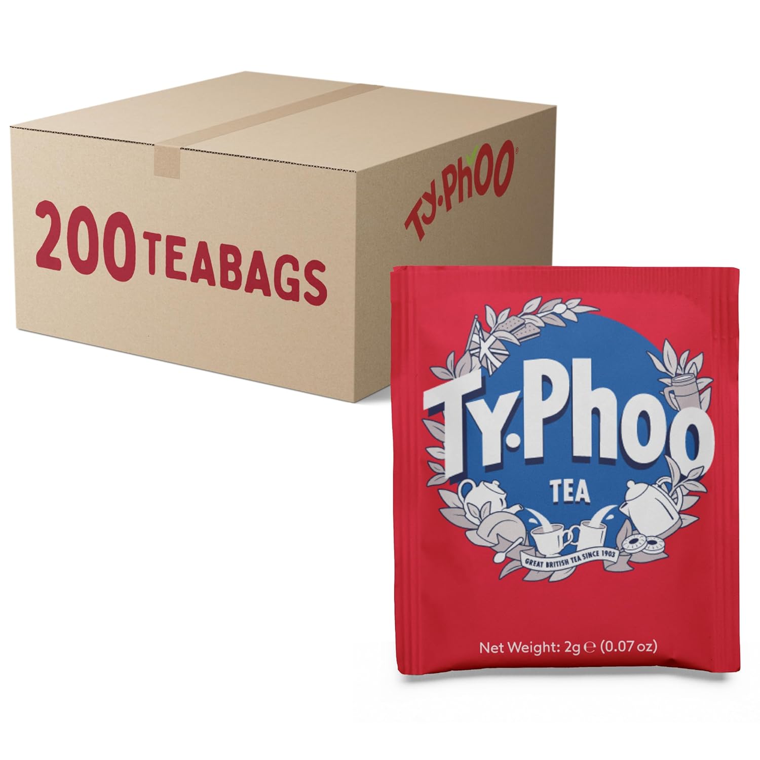 Typhoo Tea - 200 Individually wrapped tea bags