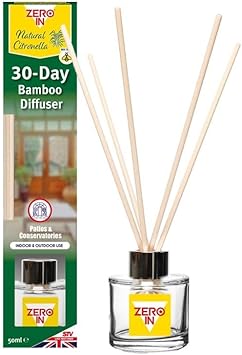 Zero In 30-Day Bamboo Diffuser - Natural Citronella Mosquito Repellent